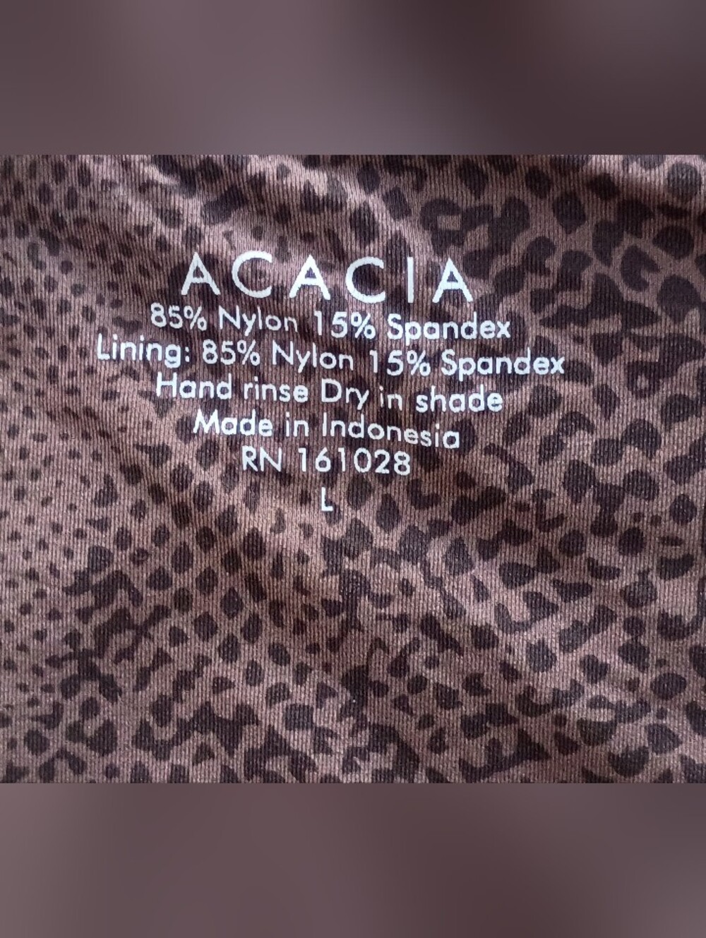 Acacia One Shoulder Bikini Top in Black Ribbed Pattern L - Picture 3 of 3